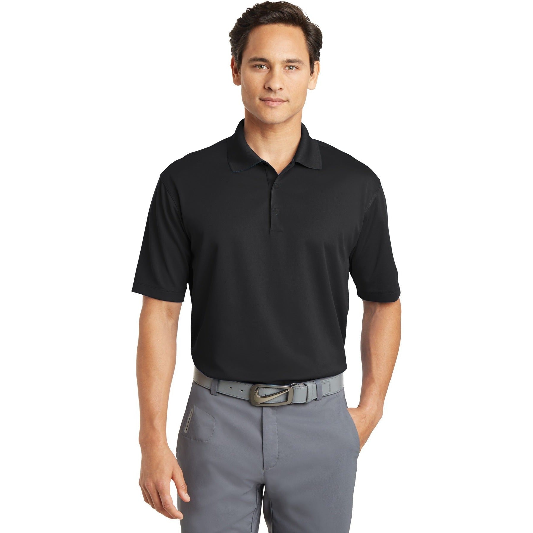 no-logo CLOSEOUT - Nike Dri-FIT Micro Pique Polo-Nike-Black-M-Thread Logic