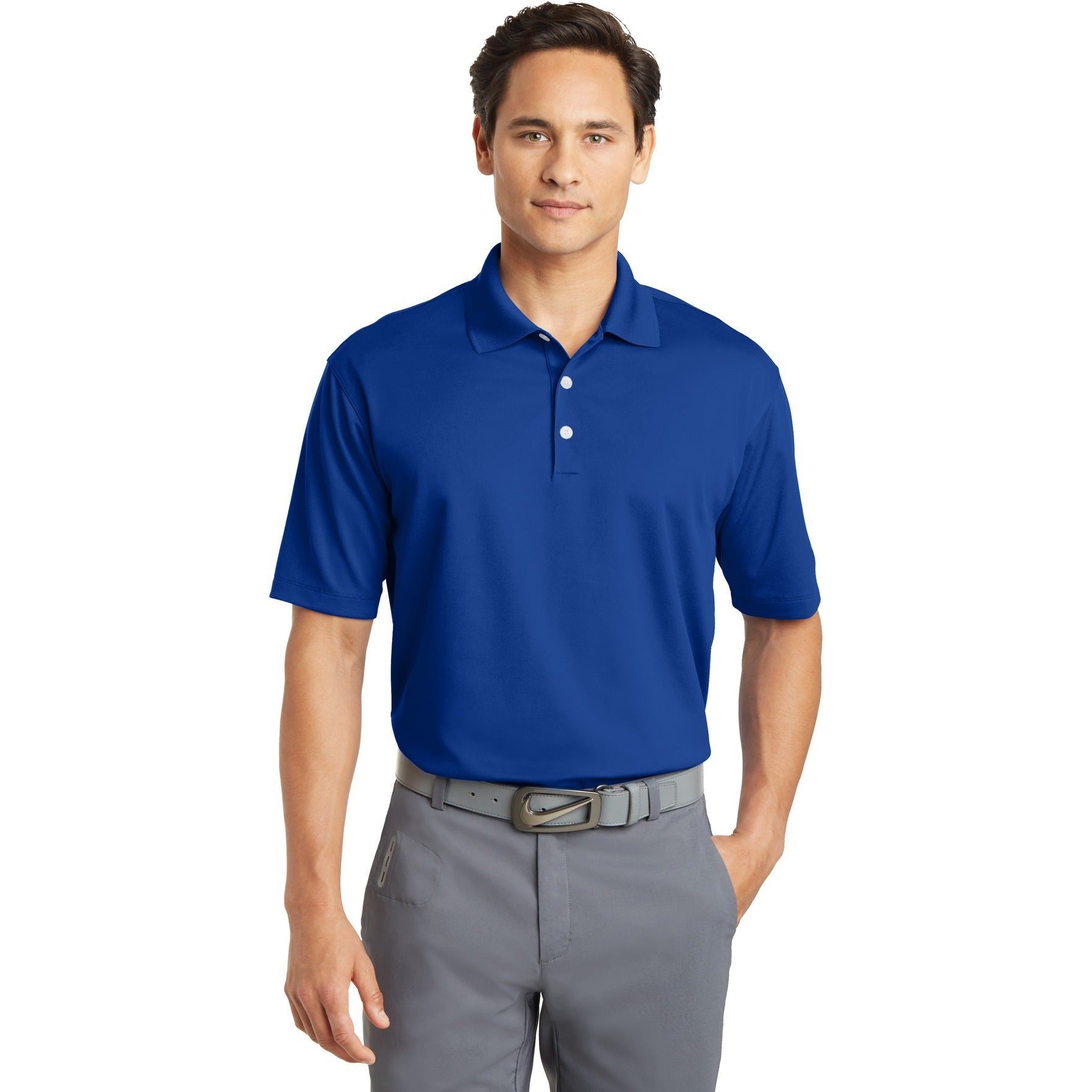 no-logo CLOSEOUT - Nike Dri-FIT Micro Pique Polo-Nike-Blue Sapphire-4XL-Thread Logic