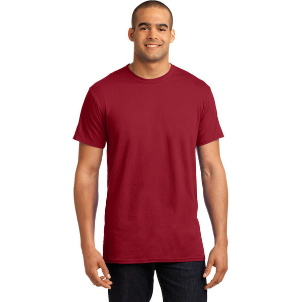 no-logo CLOSEOUT - Hanes X-Temp T-Shirt-Hanes-Deep Red-S-Thread Logic