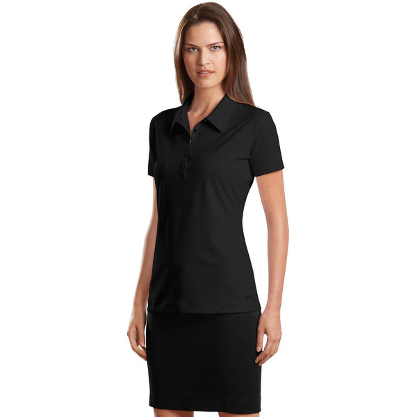 no-logo CLOSEOUT - Nike Elite Series Ladies Dri-FIT Ottoman Bonded Polo-Nike-Black-M-Thread Logic