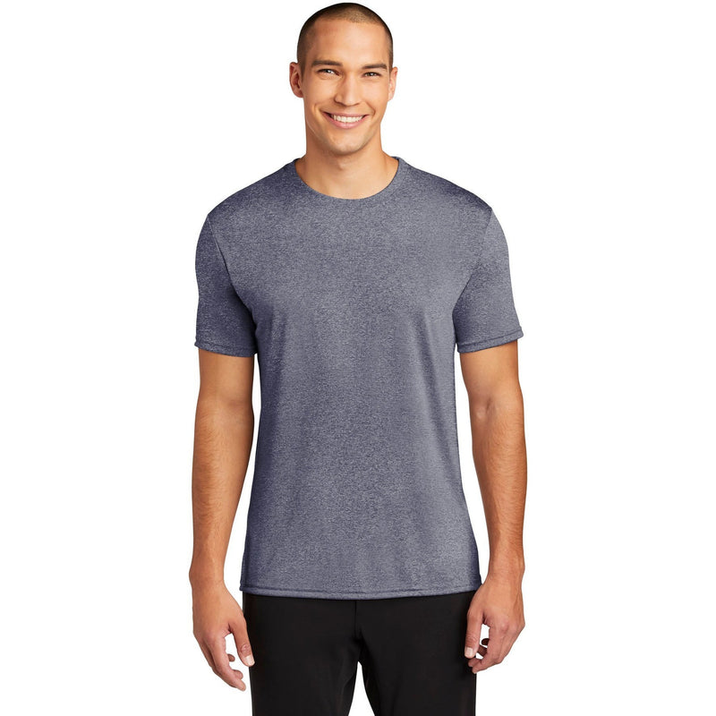 no-logo CLOSEOUT - Gildan Performance Core T-Shirt-Gildan-Heather Sport Dark Navy-S-Thread Logic