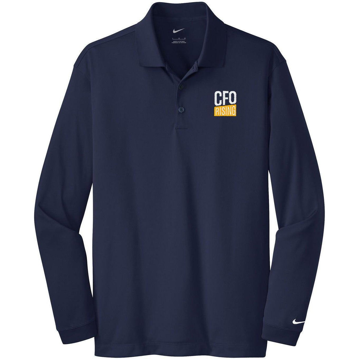 no-logo NIKE Long Sleeve Dri-FIT Stretch Tech Polo-Polos-Nike-Thread Logic