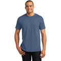 no-logo CLOSEOUT - Hanes EcoSmart 50/50 Cotton/Poly T-Shirt-Hanes-Denim Blue-S-Thread Logic