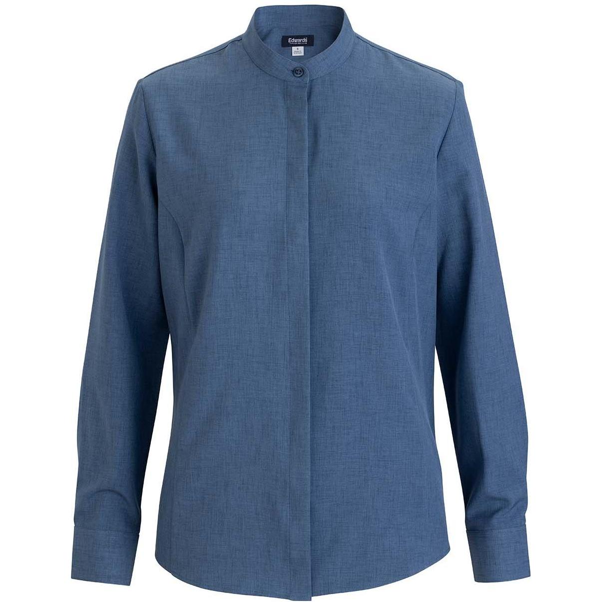 Edwards Flexbatiste Banded Collar Long Sleeve Women's Shirt