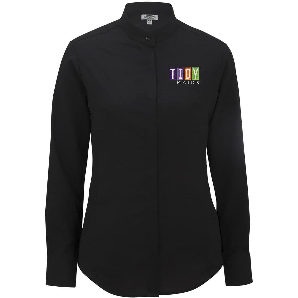 no-logo Edwards Women's Bastiste Banded Collar Shirt-Dress Shirts-Edwards-Thread Logic