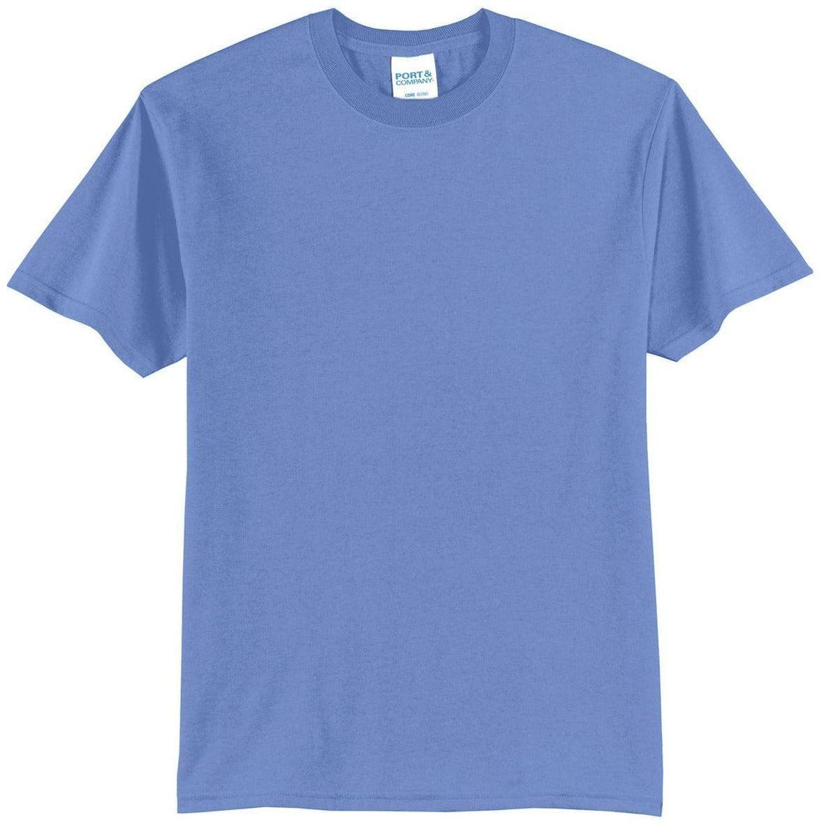 no-logo Port & Company Tall Core Blend Tee-Polos-Port & Company-Carolina Blue-LT-Thread Logic