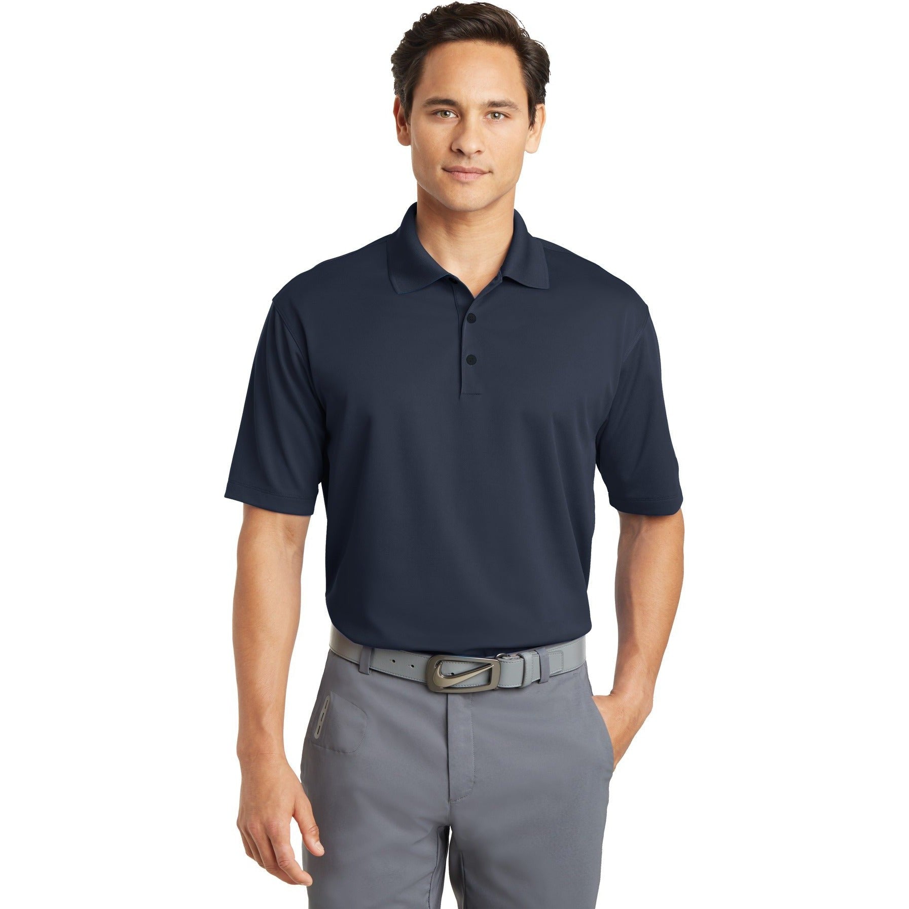 no-logo CLOSEOUT - Nike Tall Dri-FIT Micro Pique Polo-Nike-Navy-XLT-Thread Logic