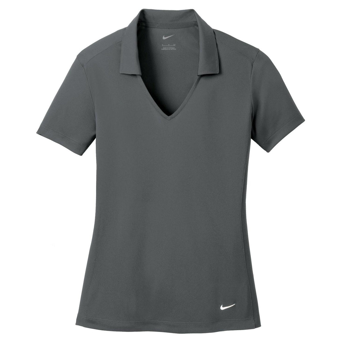 no-logo NIKE Women's Dri-FIT Vertical Mesh Polo-Regular-Nike-Anthracite-S-Thread Logic