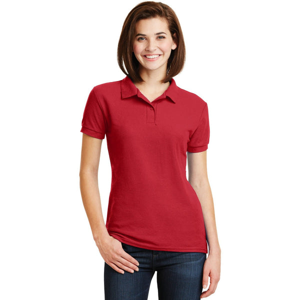 no-logo CLOSEOUT - Gildan Ladies DryBlend 6-Ounce Double Pique Sport Shirt-Gildan-Red-S-Thread Logic