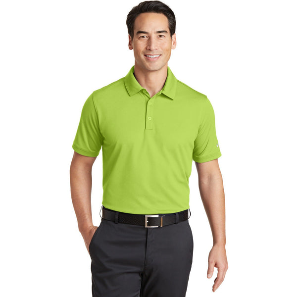 no-logo CLOSEOUT - Nike Dri-FIT Solid Icon Pique Modern Fit Polo-Nike-Chartreuse-XS-Thread Logic