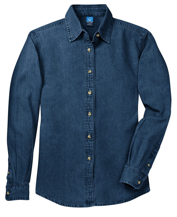OUTLET-Port & Company Ladies Denim Shirt