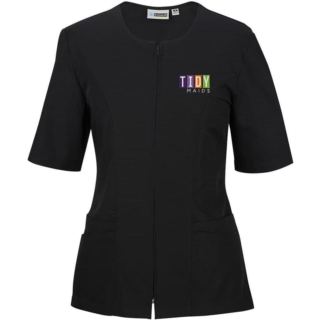 no-logo Edwards Women's Essential Zip Front Smock-Ladies Uniform Dress Shirts-Edwards-Thread Logic