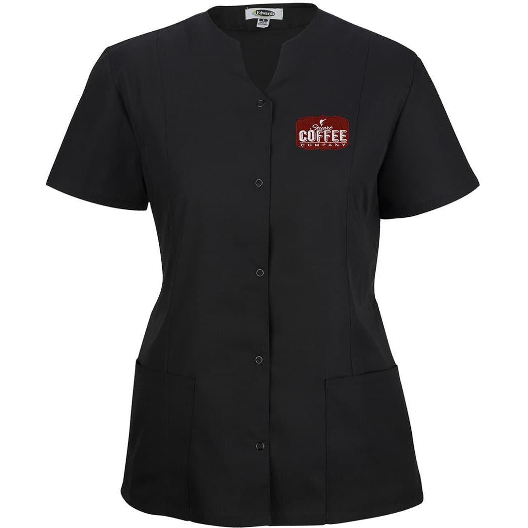 no-logo Edwards Women's Essential Snap Front Smock-Ladies Uniform Dress Shirts-Edwards-Thread Logic