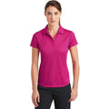 no-logo CLOSEOUT - Nike Ladies Dri-FIT Crosshatch Polo-Nike-Fireberry/Sport Fuchsia-S-Thread Logic