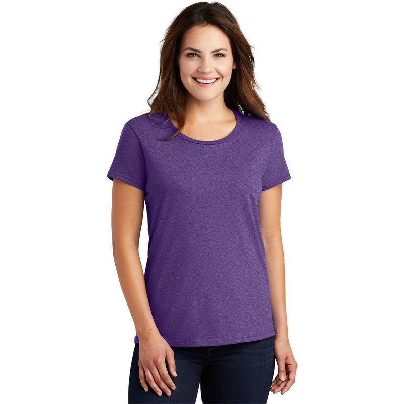 no-logo CLOSEOUT - Gildan Ladies 100% Ring Spun Cotton T-Shirt-Gildan-Heather Purple-S-Thread Logic