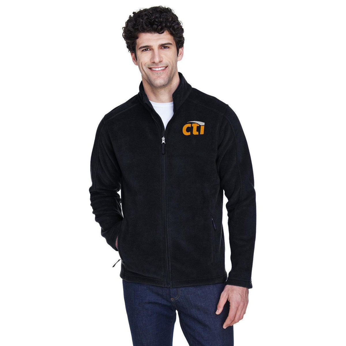 no-logo Core 365 Tall Fleece Jacket-Men's Jackets-CORE365-Thread Logic