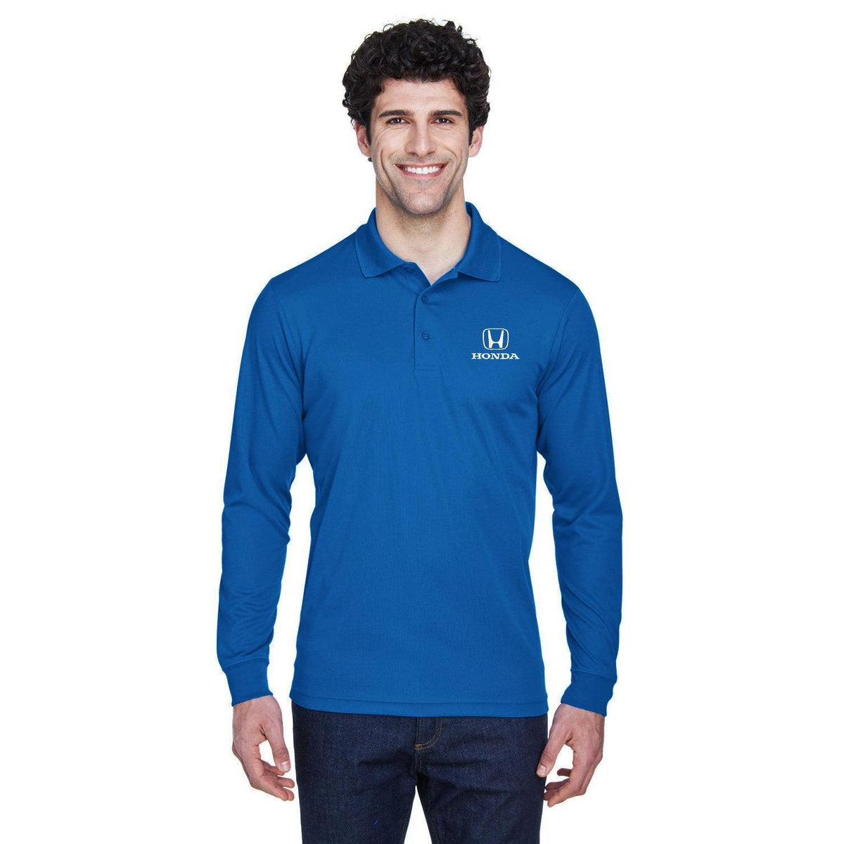 no-logo Core 365 Pinnacle Performance Long-Sleeve Pique Polo-Polos-CORE365-Thread Logic