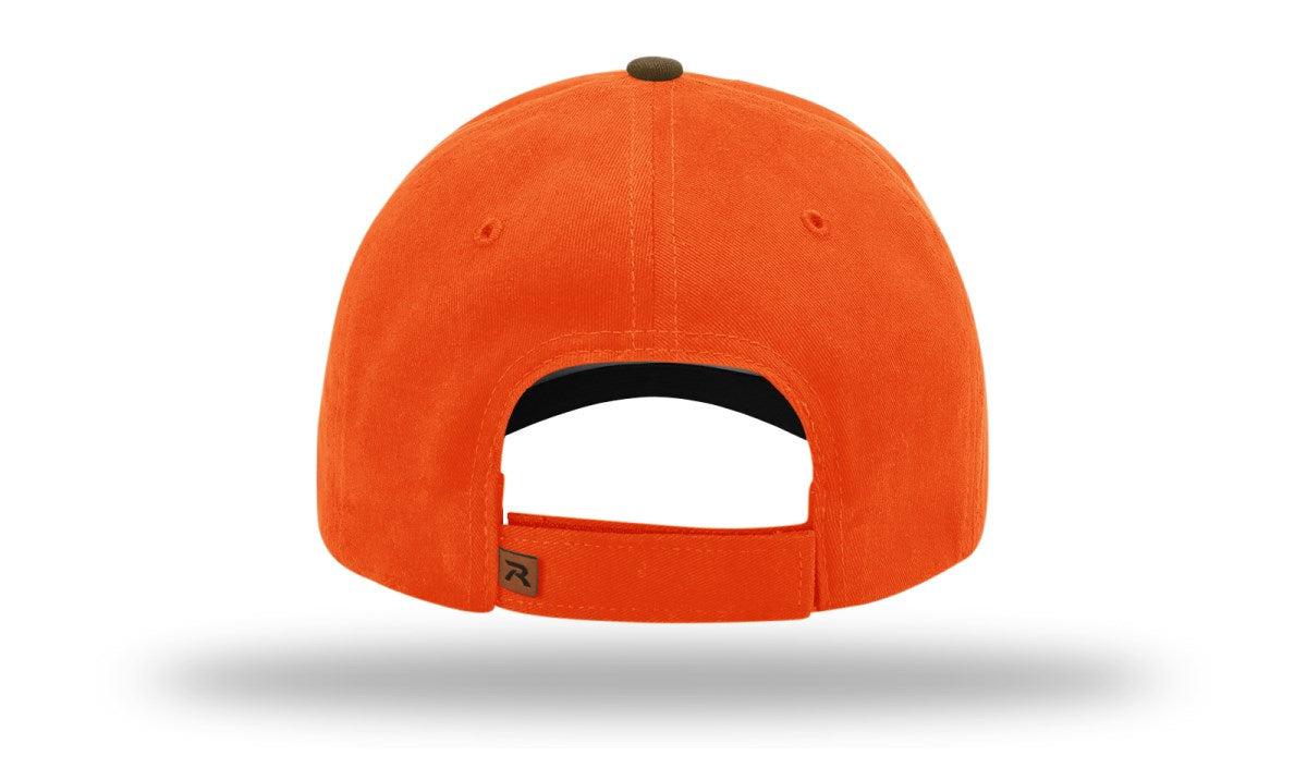 no-logo Richardson Blaze Crown W/ Duck Cloth Visor-Richardson-Blaze Orange/Buck-OSFM-Thread Logic