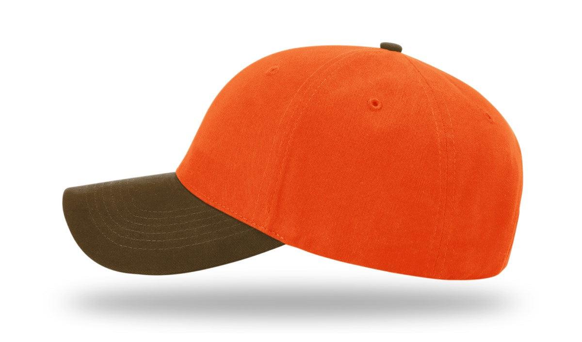 no-logo Richardson Blaze Crown W/ Duck Cloth Visor-Richardson-Blaze Orange/Buck-OSFM-Thread Logic