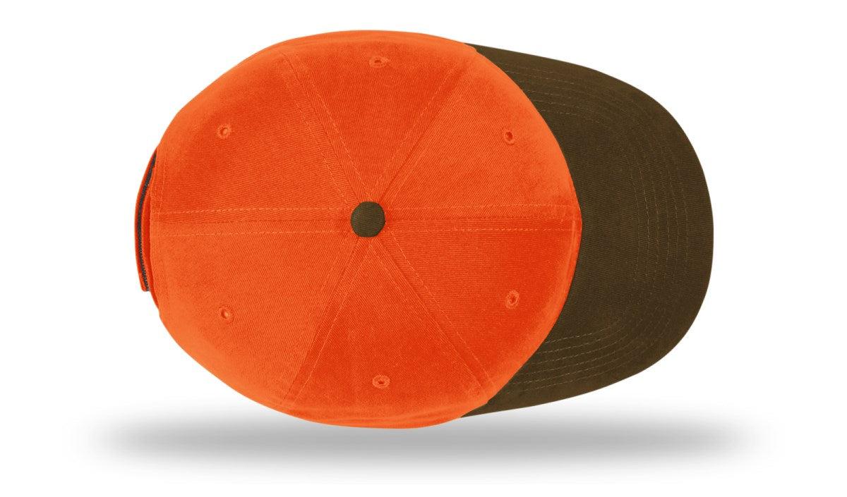 no-logo Richardson Blaze Crown W/ Duck Cloth Visor-Richardson-Blaze Orange/Buck-OSFM-Thread Logic