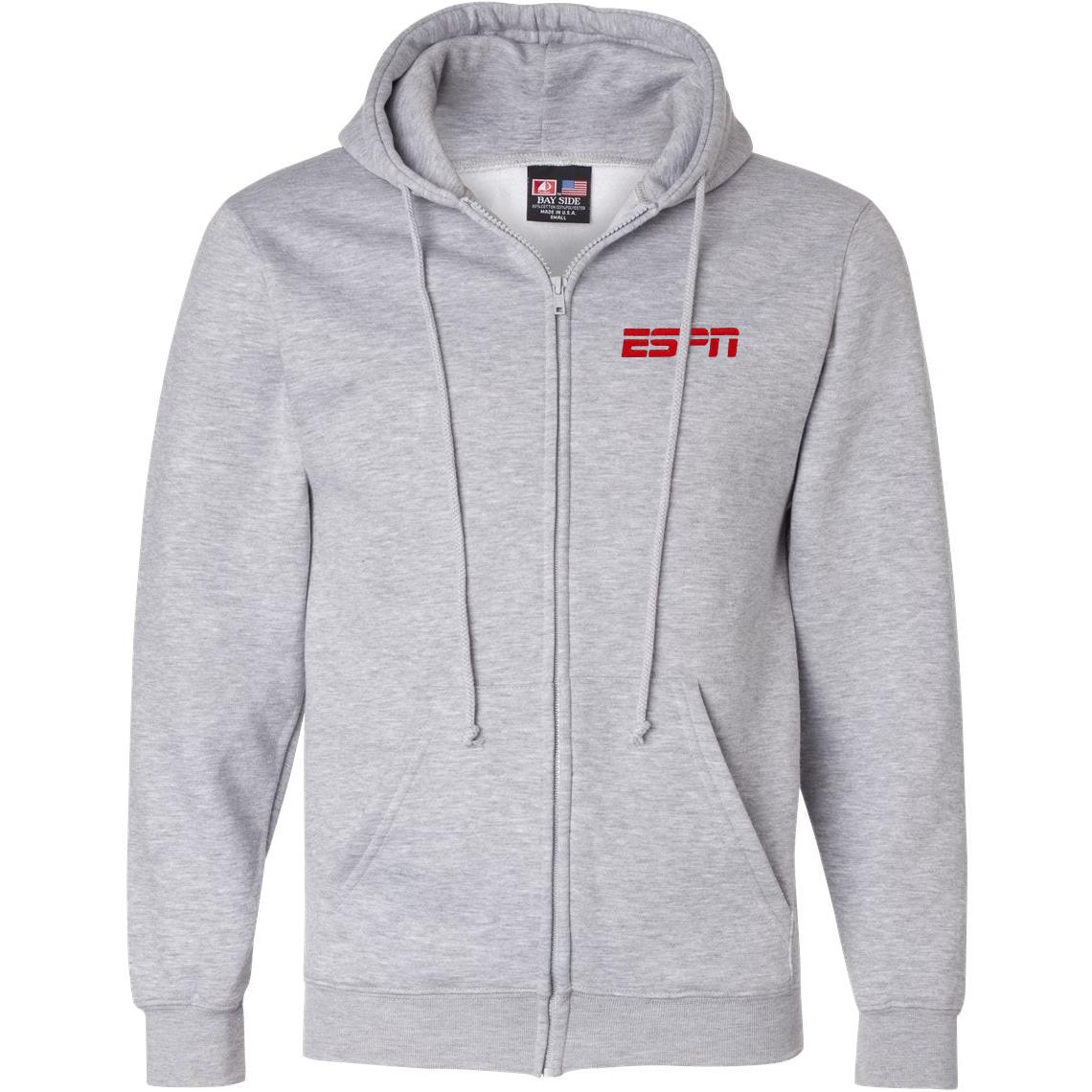 no-logo Bayside USA-Made FullZip Hooded Sweatshirt-Full Zips-Bayside-Thread Logic