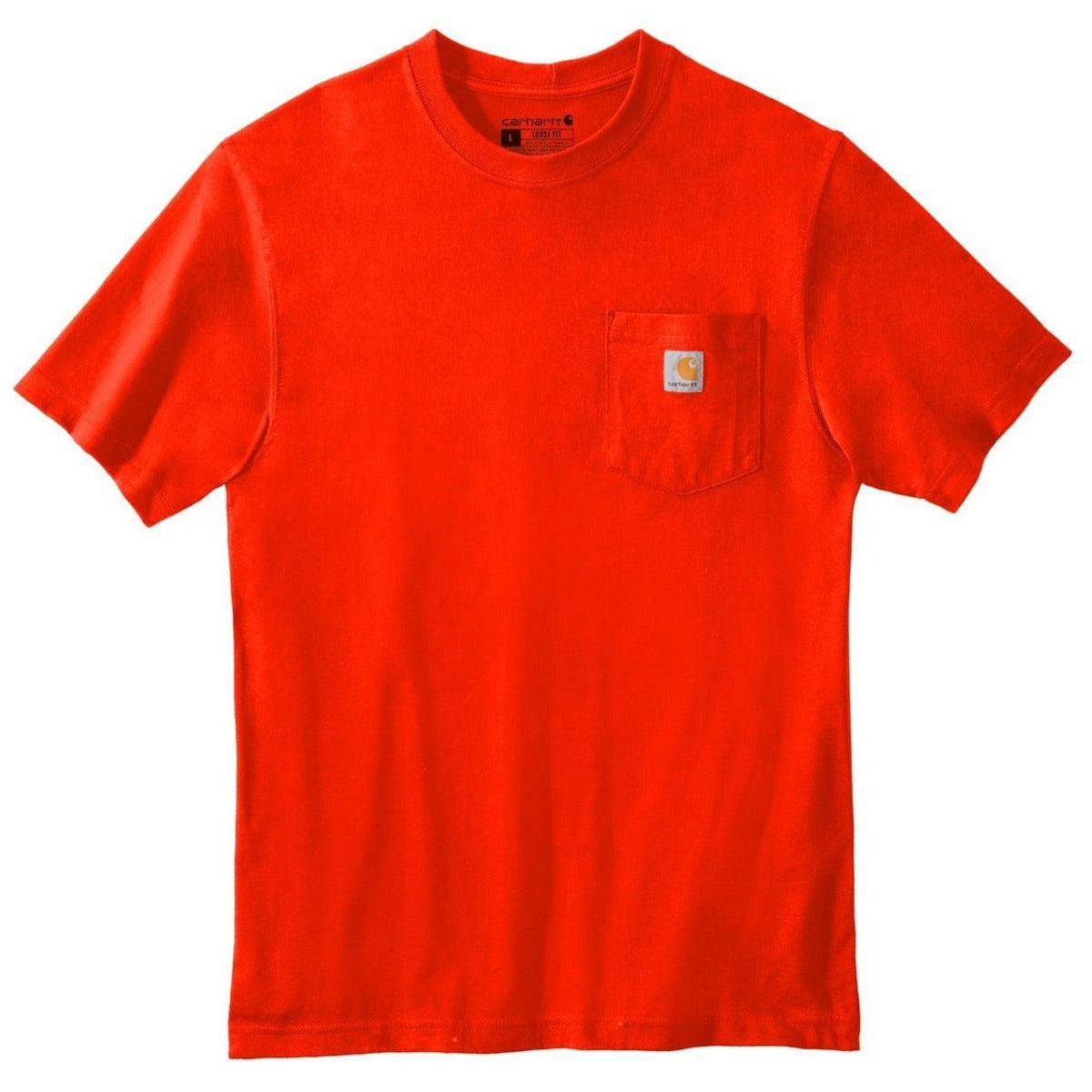 no-logo Carhartt Workwear Pocket Short Sleeve T-Shirt-Polos-Carhartt-Brite Orange-S-Thread Logic