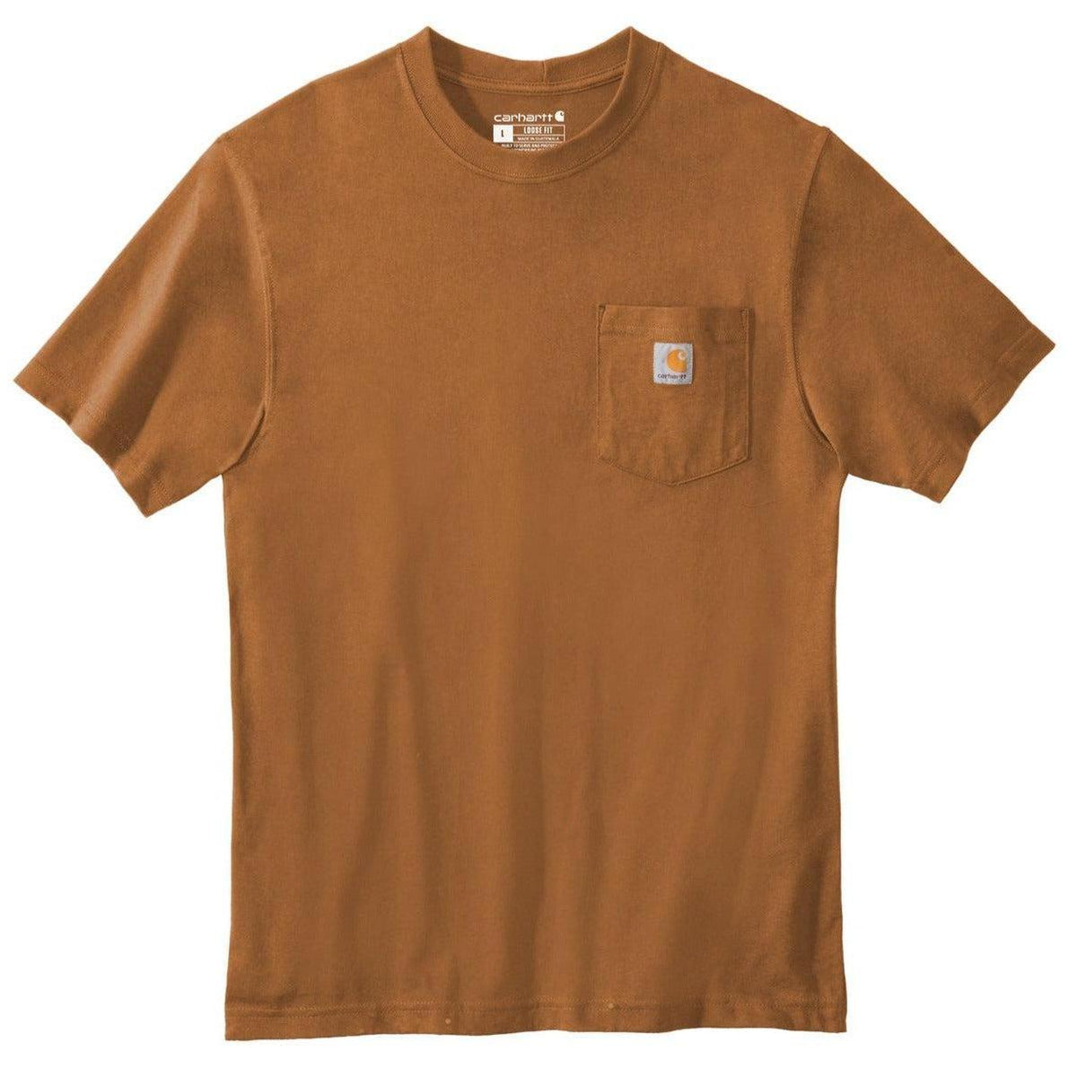 no-logo Carhartt Workwear Pocket Short Sleeve T-Shirt-Polos-Carhartt-Carhartt Brown-S-Thread Logic
