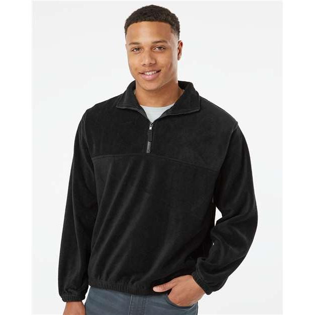 no-logo Burnside Polar Fleece Quarter-Zip Pullover-Burnside-Thread Logic