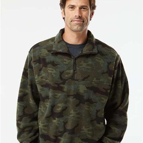 no-logo Burnside Polar Fleece Quarter-Zip Pullover-Burnside-Thread Logic