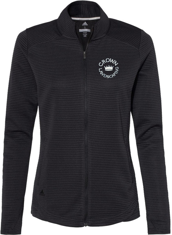 no-logo Adidas Ladies Textured Full-Zip Jacket-Fleece-Adidas-Thread Logic