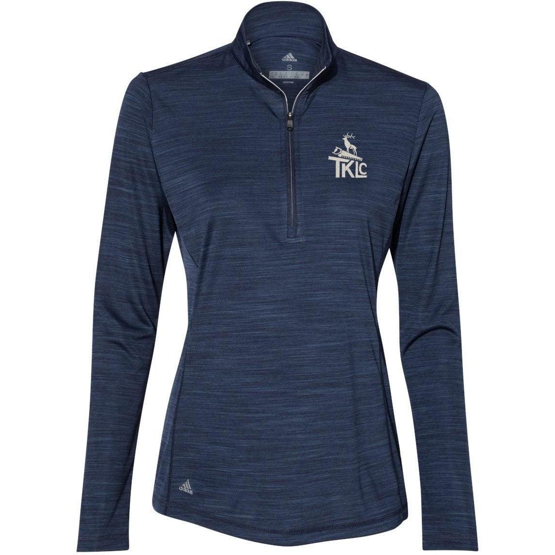 no-logo Adidas Women's Lightweight Mélange QuarterZip Pullover-Quarter Zips-Adidas-Thread Logic