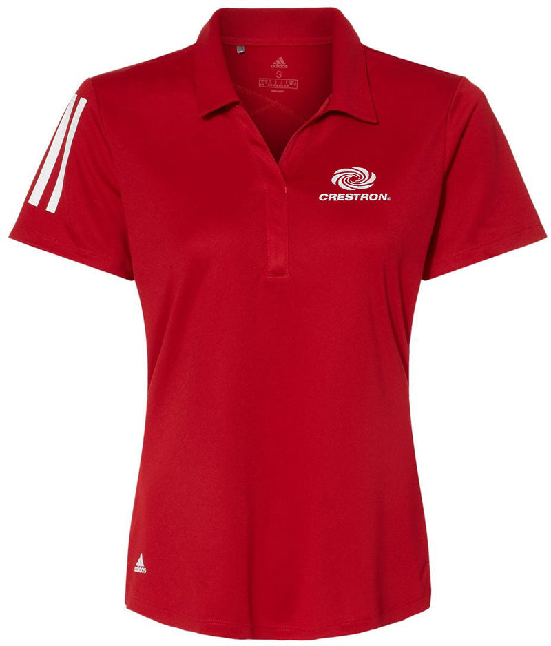 no-logo Adidas Ladies Floating 3-Stripes Sport Shirt-Ladies Polos-Adidas-Thread Logic