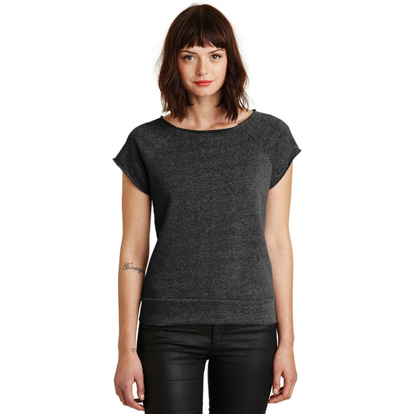 no-logo CLOSEOUT - Alternative Women's Rehearsal Short Sleeve Pullover Sweatshirt-Alternative-Eco Black-L-Thread Logic