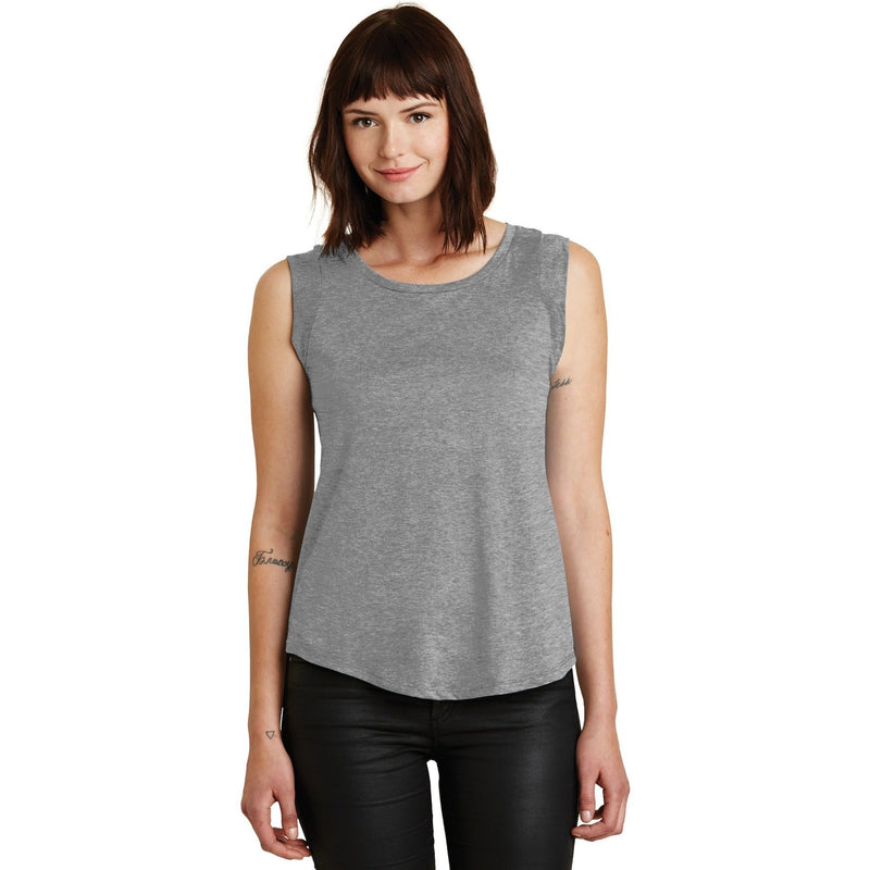 no-logo CLOSEOUT - Alternative Women's Cap Sleeve Satin Jersey Crew T-Shirt-Alternative-Heather Grey-2XL-Thread Logic