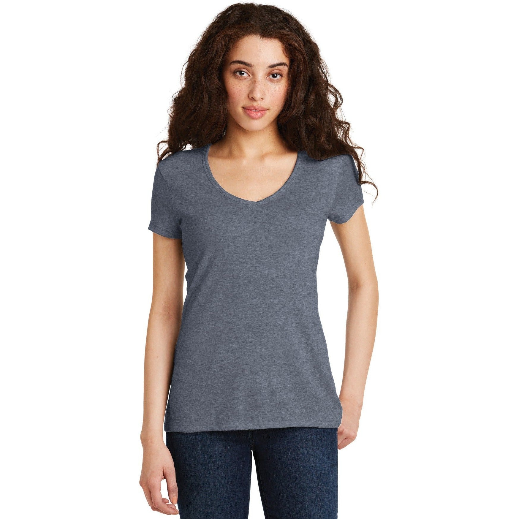 no-logo CLOSEOUT - Alternative Women's The Keepsake V-Neck Vintage 50/50 Tee-Alternative-Vintage Navy-L-Thread Logic