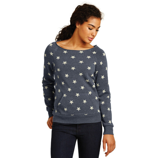 no-logo CLOSEOUT - Alternative Women's Maniac Eco Fleece Sweatshirt-Alternative-Stars-L-Thread Logic