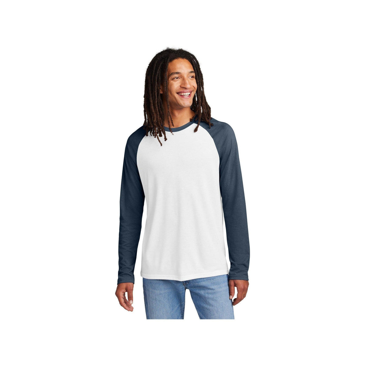 no-logo Allmade Unisex Tri-Blend Long Sleeve Colorblock Raglan-Allmade-Thread Logic