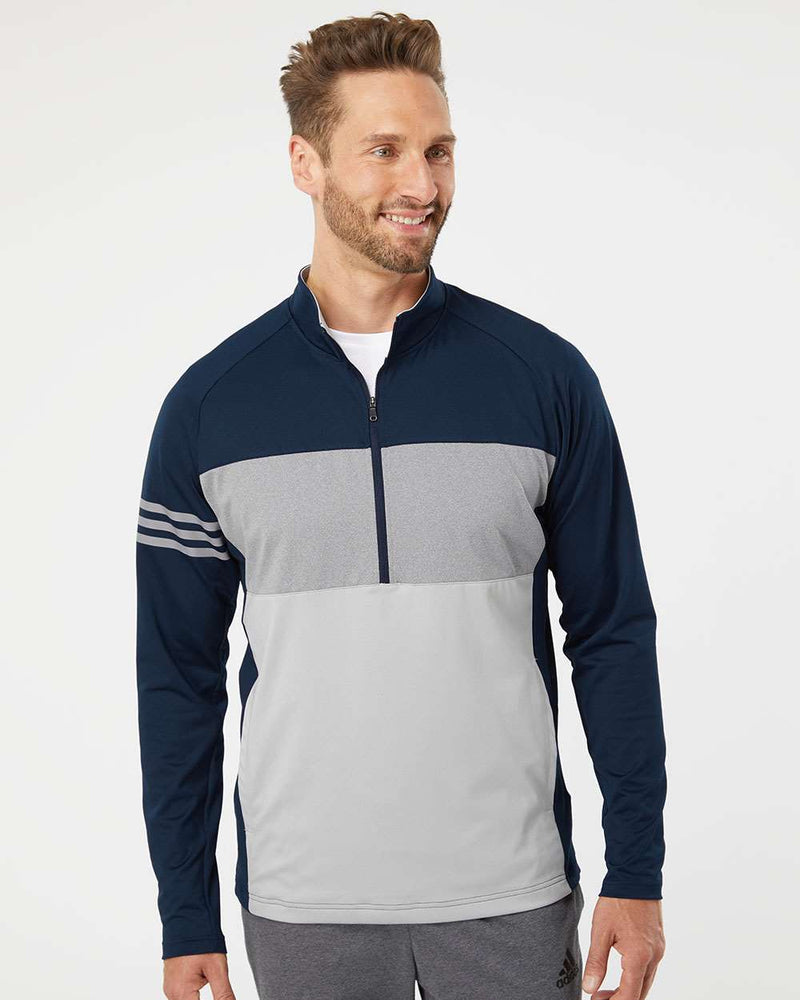 no-logo Adidas 3-Stripes Competition Quarter-Zip Pullover-Fleece-Adidas-Thread Logic