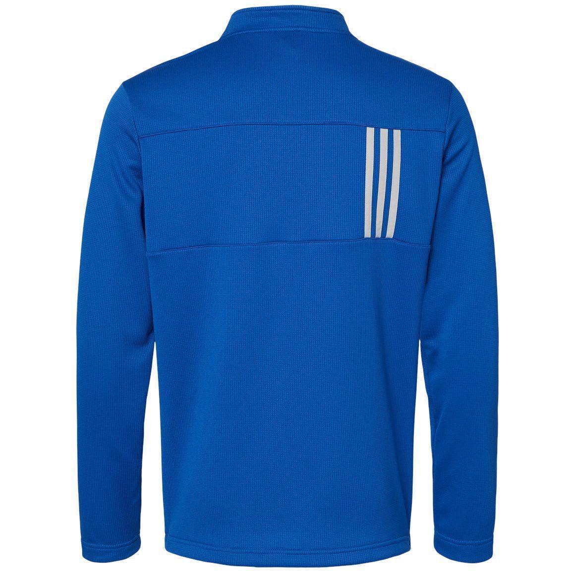 no-logo Adidas 3-Stripes Double Knit Quarter-Zip Pullover-Men's Layering-Adidas-Thread Logic