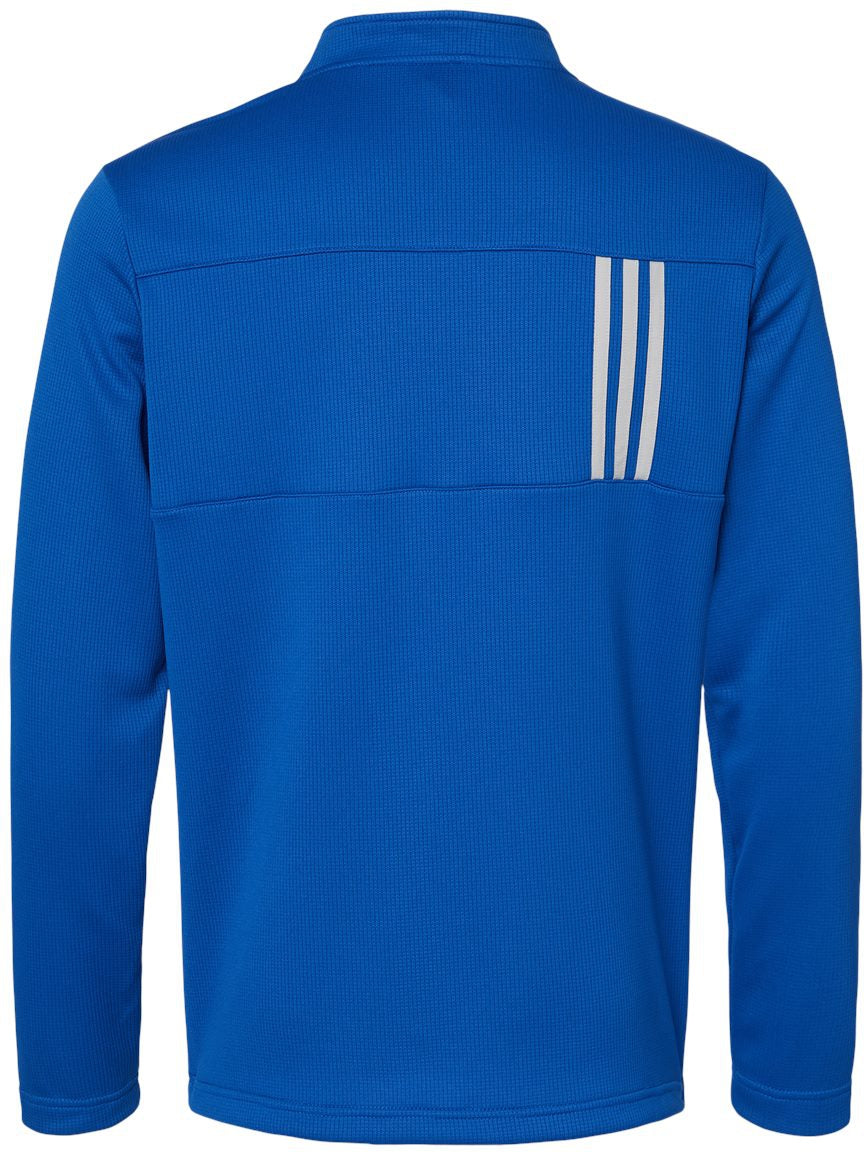 no-logo Adidas 3-Stripes Double Knit Quarter-Zip Pullover-Men's Layering-Adidas-Thread Logic