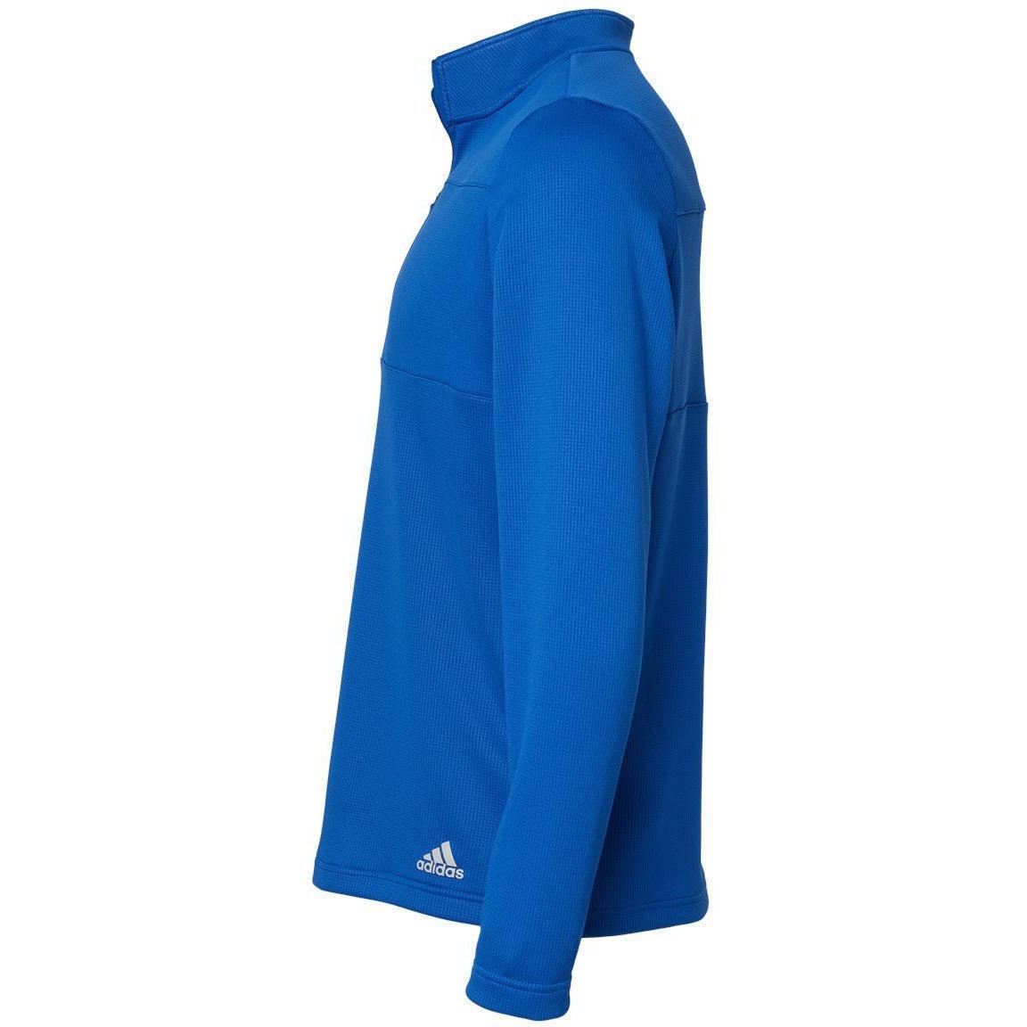 no-logo Adidas 3-Stripes Double Knit Quarter-Zip Pullover-Men's Layering-Adidas-Thread Logic