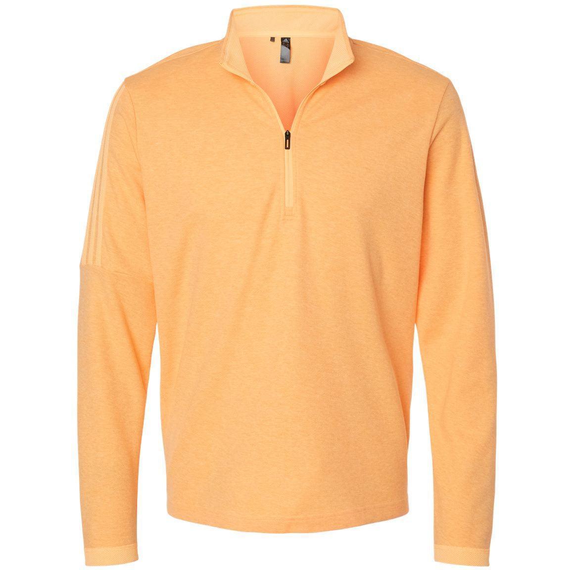 no-logo Adidas 3-Stripes Quarter-Zip Sweater-Apparel-Adidas-Acid Orange Melange-S-Thread Logic