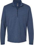 Adidas 3-Stripes Quarter-Zip Sweater-Apparel-Adidas-Collegiate Navy Melange-S-Thread Logic