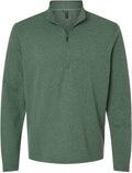 Adidas 3-Stripes Quarter-Zip Sweater-Apparel-Adidas-Green Oxide Melange-S-Thread Logic