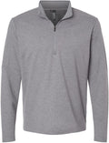 Adidas 3-Stripes Quarter-Zip Sweater-Apparel-Adidas-Grey Three Melange-S-Thread Logic