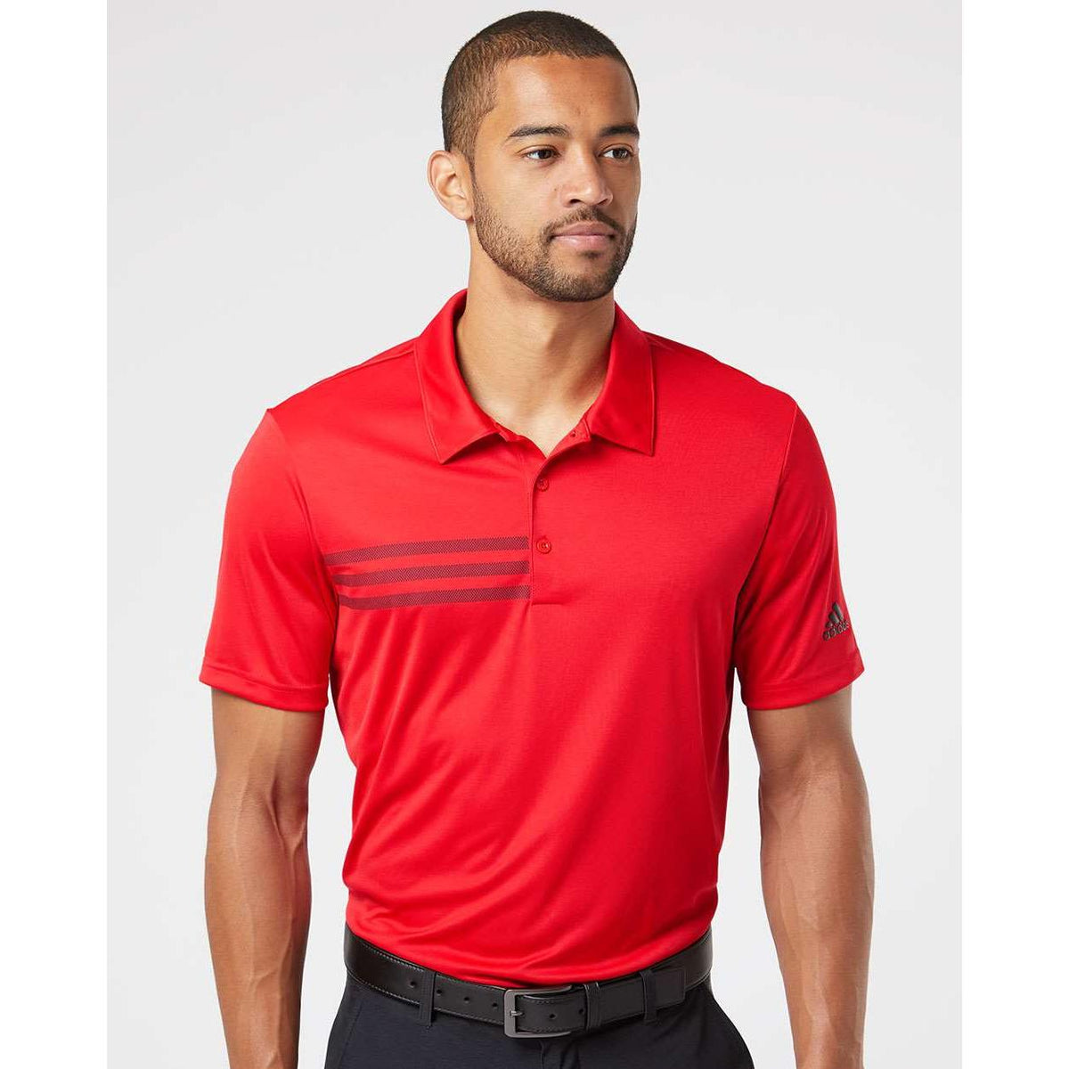 no-logo Adidas 3Stripes Shoulder Polo-Men's Polos-Adidas-Thread Logic
