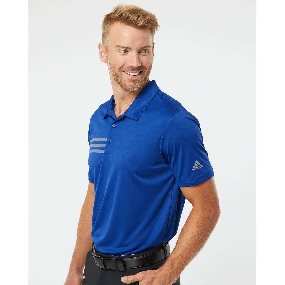 no-logo Adidas 3Stripes Shoulder Polo-Men's Polos-Adidas-Thread Logic