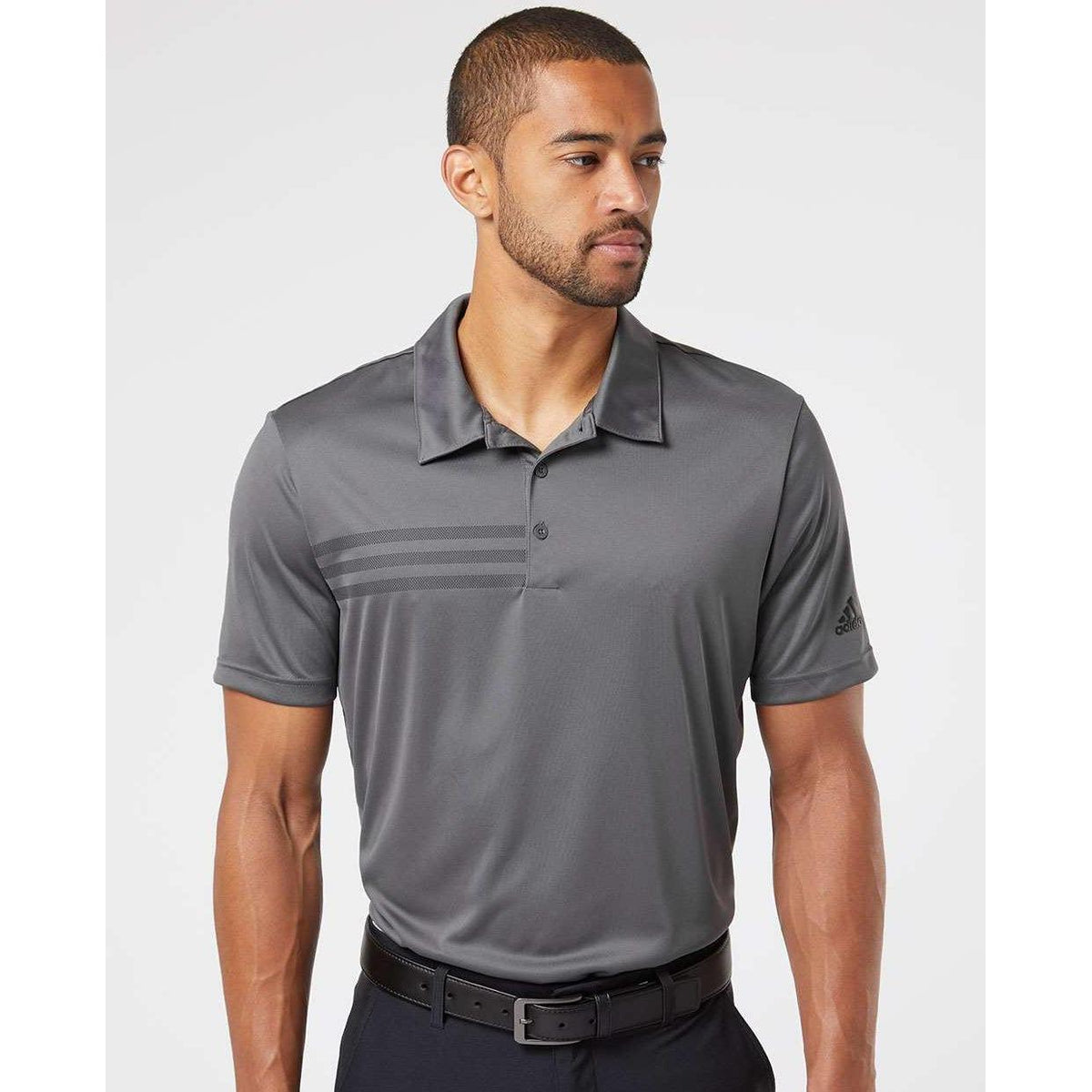no-logo Adidas 3Stripes Shoulder Polo-Men's Polos-Adidas-Thread Logic
