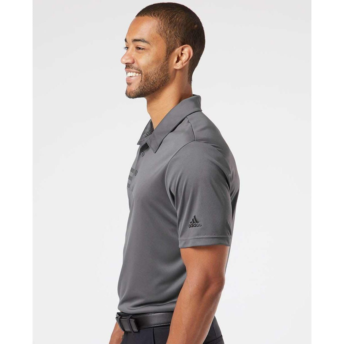no-logo Adidas 3Stripes Shoulder Polo-Men's Polos-Adidas-Thread Logic