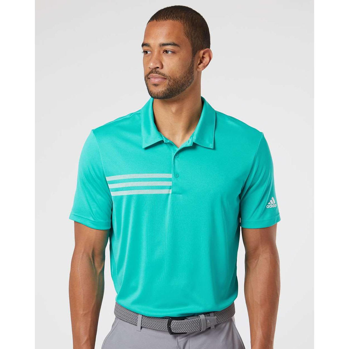 no-logo Adidas 3Stripes Shoulder Polo-Men's Polos-Adidas-Thread Logic